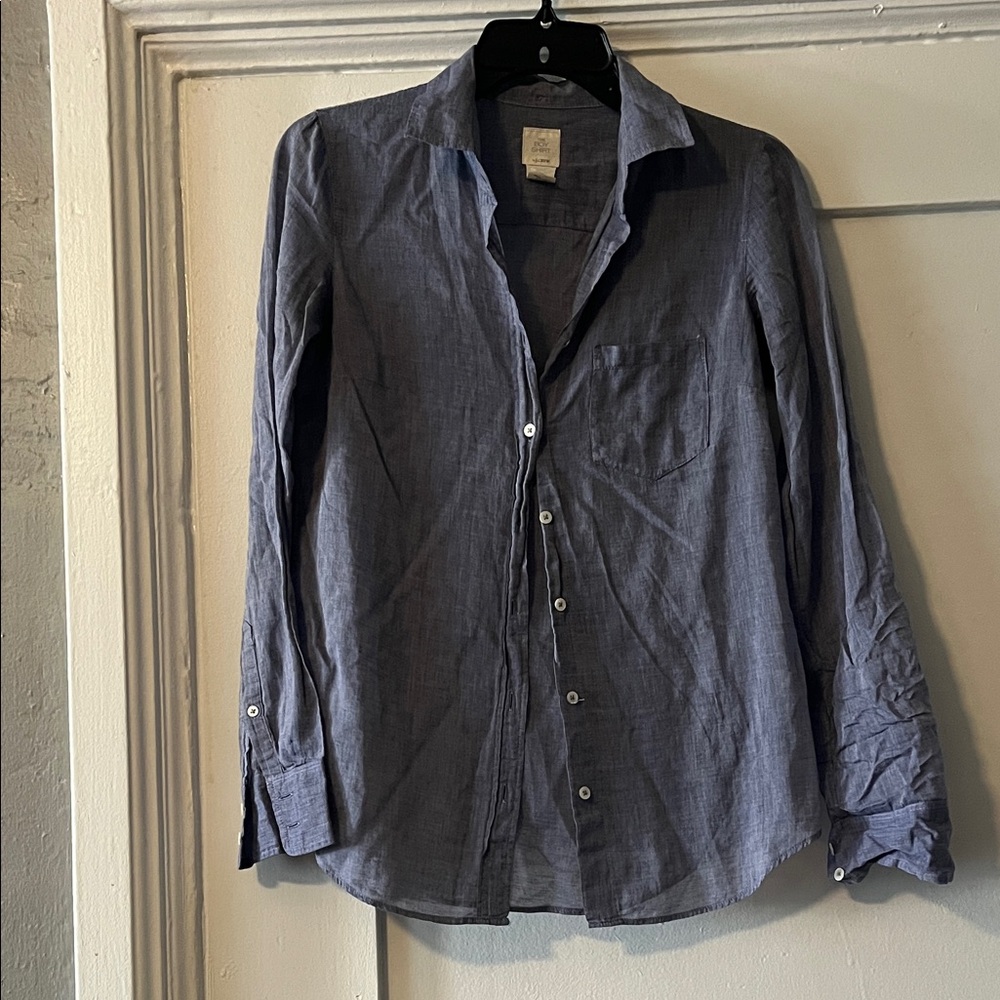 J. Crew Casual Indigo Button-Down Shirt